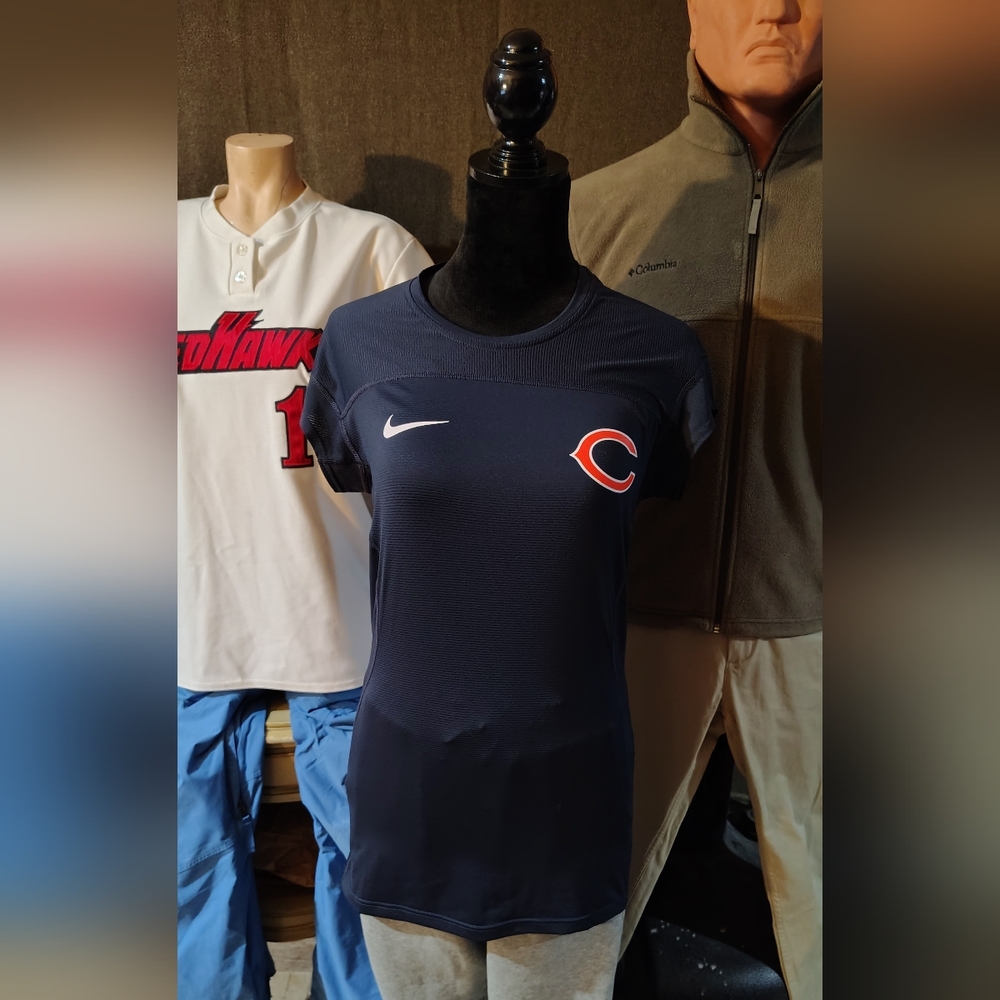 NFL Onfield Apparel Women's Chicago Bears Blue Jersey Shirt Top